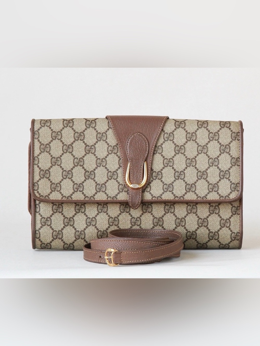 💞Vintage Gucci Beige GG Canvas Crossbody